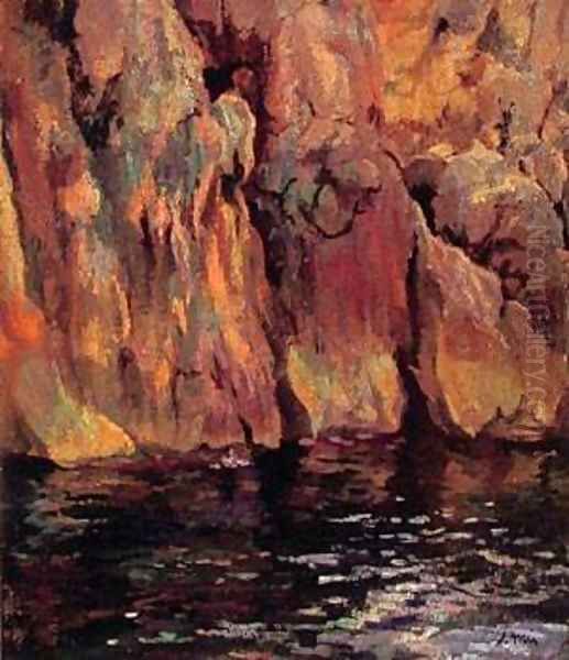 The Grotto Oil Painting by Joaquin Mir Trinxet