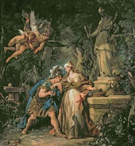 Jason Swearing Eternal Affection to Medea, 1742-43 Oil Painting by Jean Francois de Troy