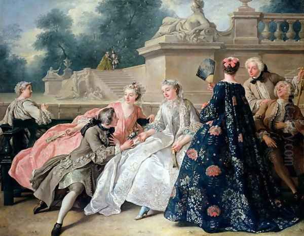 Declaration of Love, 1731 Oil Painting by Jean Francois de Troy