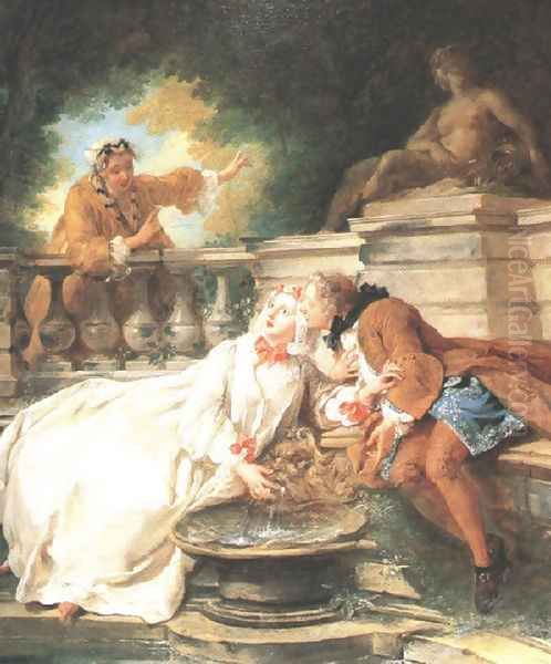 The Alarm, or the Gouvernante Fidele 1723 Oil Painting by Jean Francois de Troy