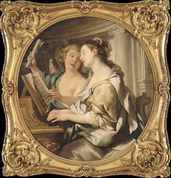 Allegory of Music Oil Painting by Jean Francois de Troy