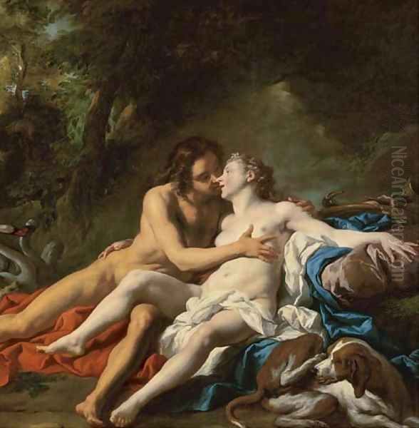 Venus and Adonis Oil Painting by Jean Francois de Troy