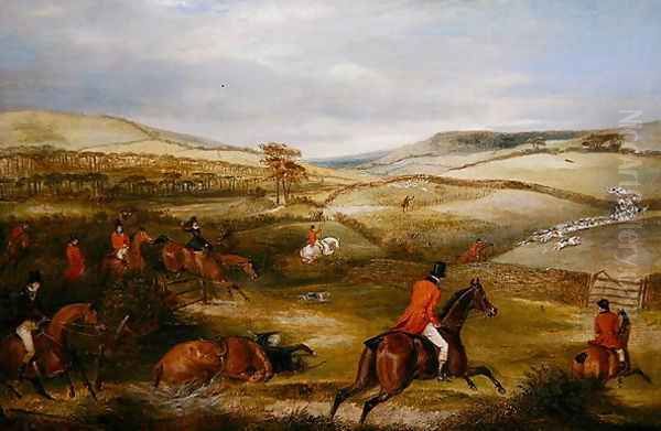 The Berkeley Hunt, 1842- The Chase Oil Painting by Francis Calcraft Turner