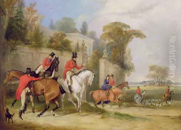 Bachelors Hall, The Meet, 1835 Oil Painting by Francis Calcraft Turner