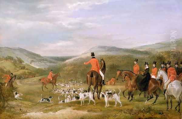 The Berkeley Hunt, 1842- The Meet Oil Painting by Francis Calcraft Turner