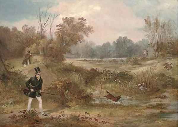 The woodcock shoot Oil Painting by Francis Calcraft Turner