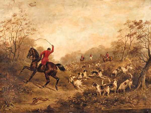 The Hare Hunt Oil Painting by Francis Calcraft Turner