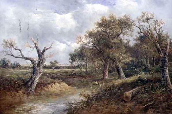 Landscape with Dying Tree Oil Painting by Joseph Thors