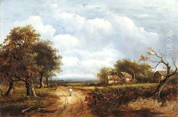 A country lane Oil Painting by Joseph Thors