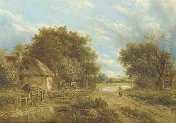 A country road Oil Painting by Joseph Thors