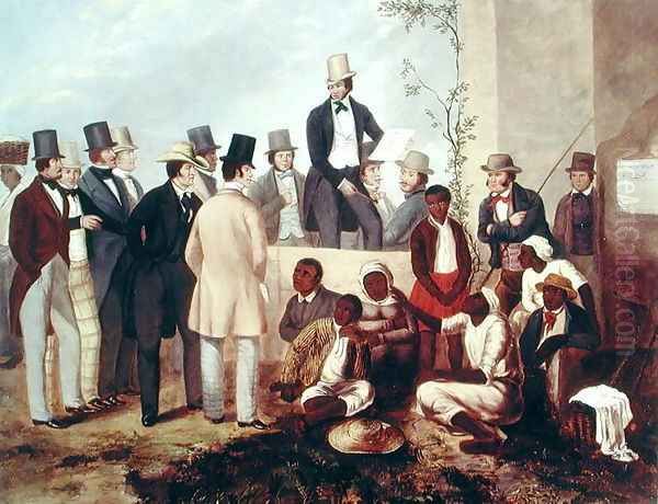 American Slave Market, 1852 Oil Painting by Taylor