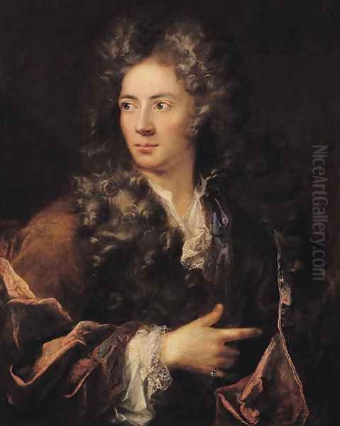 Portrait of Gerard Audran 1640-1703 Oil Painting by Robert Tournieres