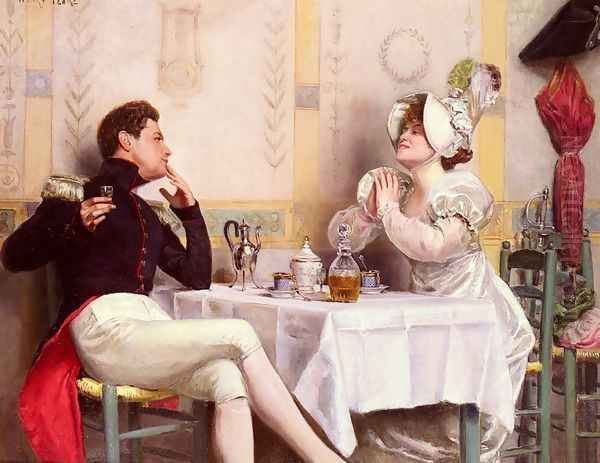 The Surprise Oil Painting by Charles Henry Tenre