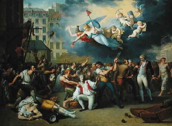 Massacre of the Marquis de Pellepont, 14th July 1789 Oil Painting by Charles Thevenin