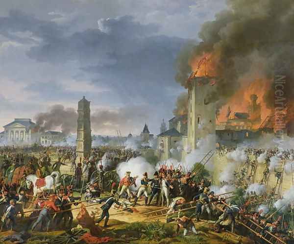 The Attack and Taking of Ratisbon, 23rd April 1809, 1810 Oil Painting by Charles Thevenin