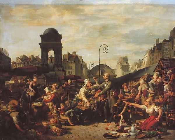 The Marche des Innocents, c.1814 Oil Painting by Jean-Charles Tardieu