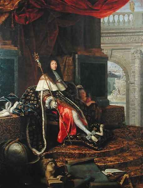 Portrait of Louis XIV 1638-1715 1668 Oil Painting by Henri Testelin