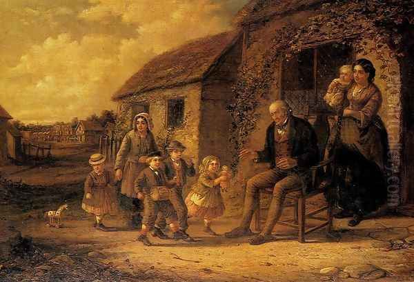 Returning From The Fair Oil Painting by Edward Turner