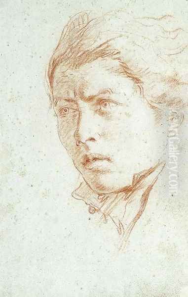 The Head of young Man by Lorenzo Tiepolo