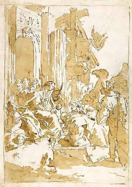 The Adoration of the Magi Oil Painting by Lorenzo Tiepolo