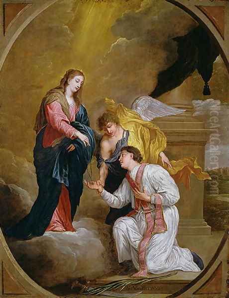 St Valentine Kneeling in supplication Oil Painting by David III Teniers