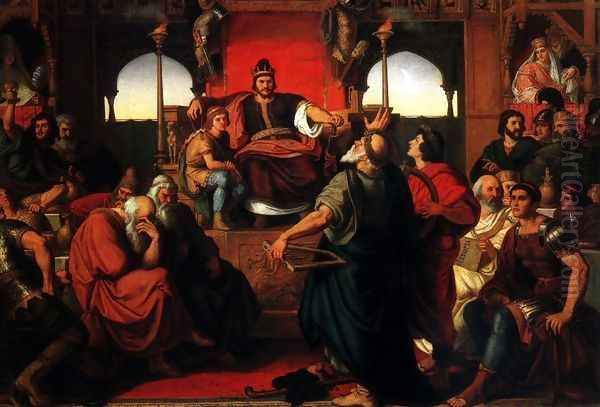 The Feast of Attila, 1870 Oil Painting by Mor Than