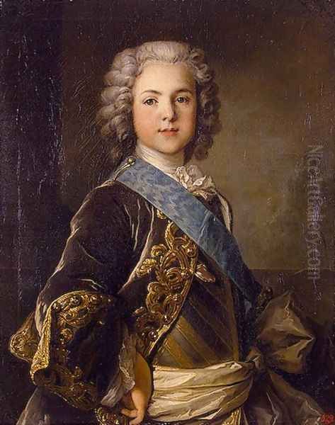 Portrait of Marquis de Lucker 1743 Oil Painting by Louis Tocque