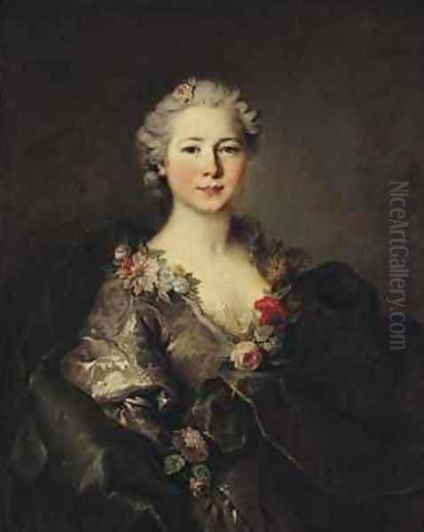 Portrait of Mademoiselle de Coislin Oil Painting by Louis Tocque