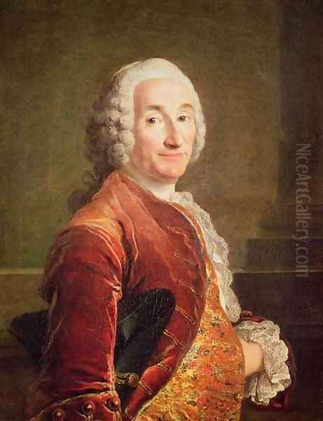 Louis Francois Armand de Vignerot du Plessis 1696-1788 Duke of Richelieu Oil Painting by Louis Tocque