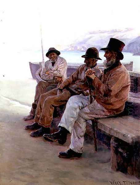 Old Sea Dogs, 1891 Oil Painting by William Holt Yates Titcomb