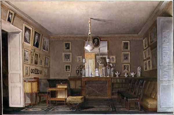 A Paris Connoisseurs Cabinet Room, c.1815 Oil Painting by Hilaire Thierry