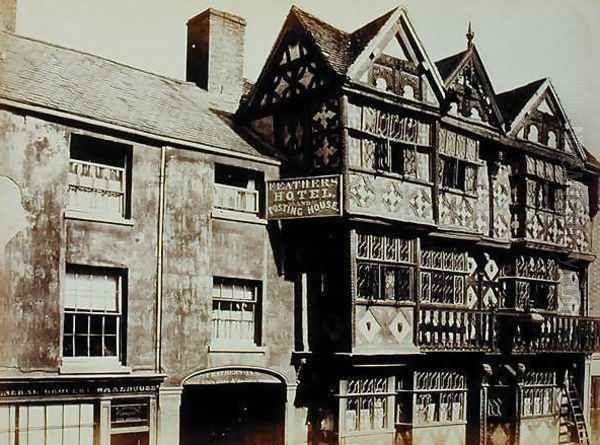 A Street in Ludlow Oil Painting by Benjamin Brecknell Turner