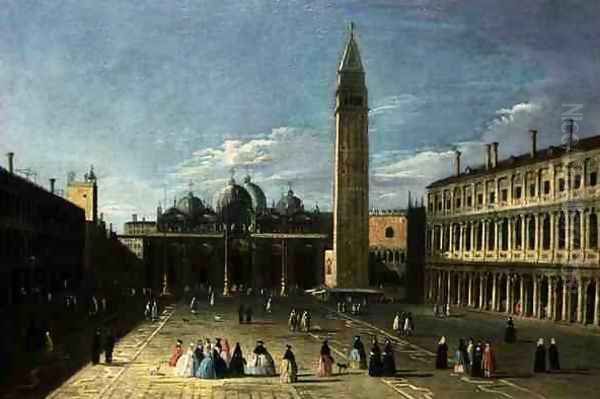 A View of the Piazza San Marco, Venice Oil Painting by Francesco Tironi