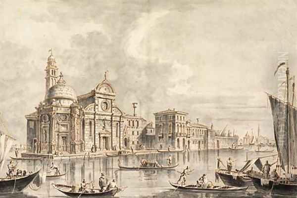 The island of San Michele, Venice Oil Painting by Francesco Tironi