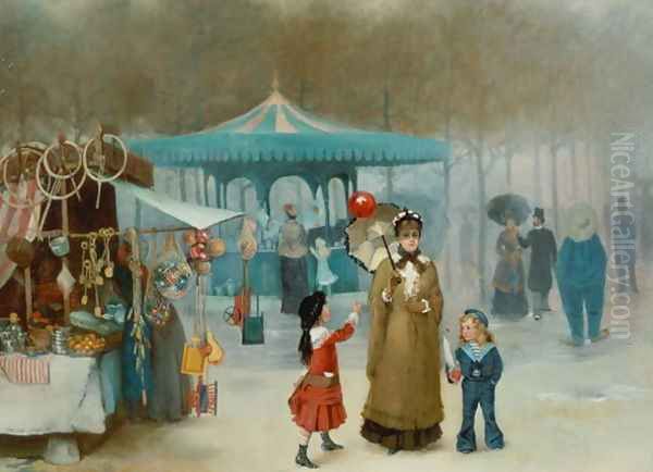 The Fairground Oil Painting by Henry Jones Thaddeus