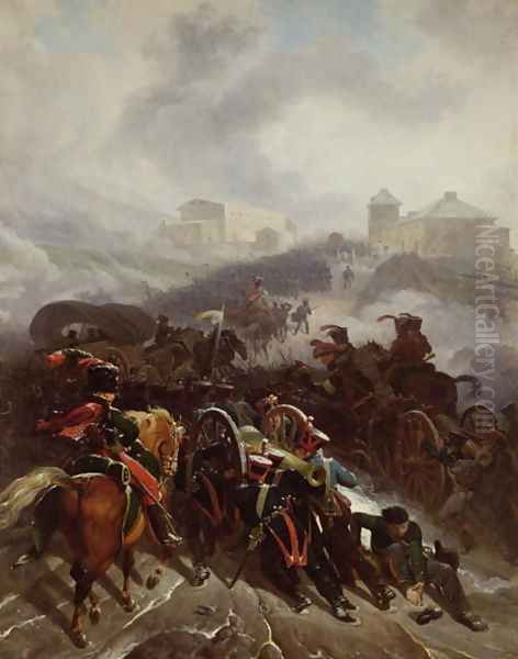 The French Army Crossing the Sierra de Guadarrama, Spain, December 1808, 1812 Oil Painting by Nicolas Antoine Taunay