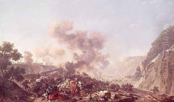 The Battle of Ebersberg Oil Painting by Nicolas Antoine Taunay