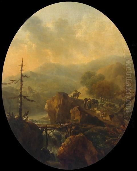 Country Landscape Oil Painting by Nicolas Antoine Taunay