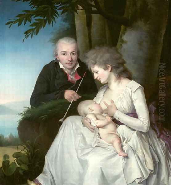 Family Portrait, 1795-1800 Oil Painting by Friedrich Tischbein