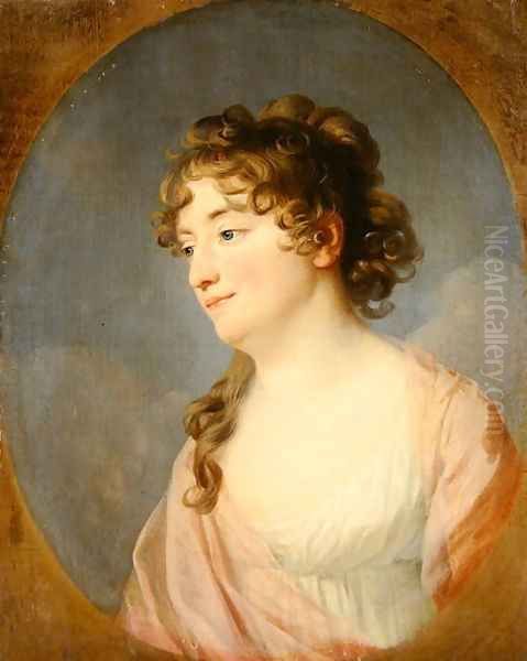 Kriegsraetin Wilhelmine Schmidt, c.1800 Oil Painting by Friedrich Tischbein