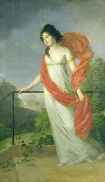 Portrait of Countess Theresia Fries 1779-1819, 1801 Oil Painting by Friedrich Tischbein