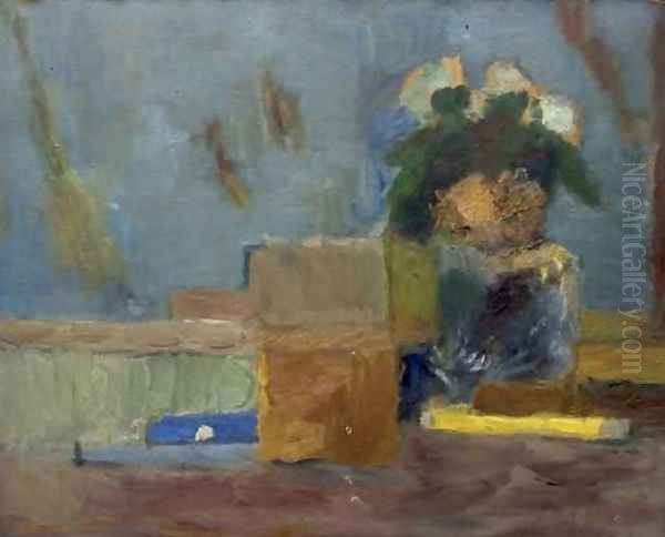 Still Life with Books Oil Painting by Zbigniew Tymoszewski