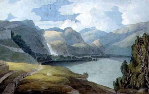 Derwentwater Looking South, 1786 Oil Painting by Francis Towne