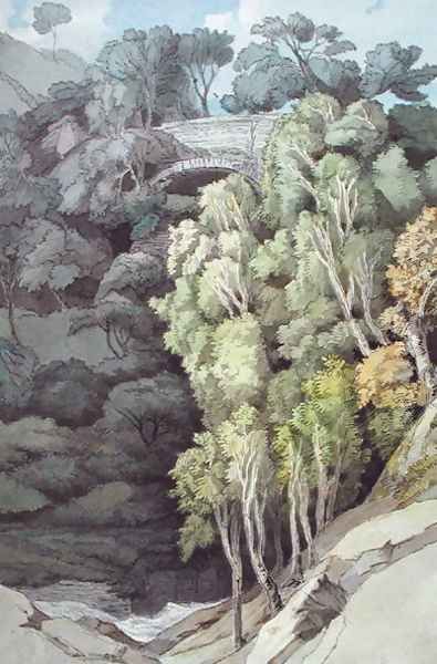 Devils Bridge, 1810 Oil Painting by Francis Towne