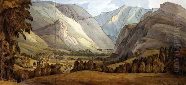 The Vale of St. John, 1786 Oil Painting by Francis Towne