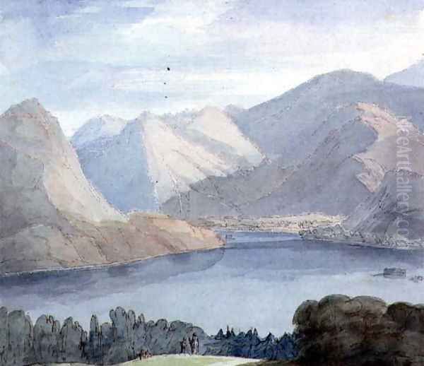 Ullswater from Gowbarrow Park, 1786 Oil Painting by Francis Towne