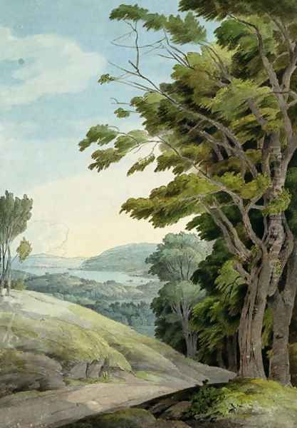 View from Rydal Park Oil Painting by Francis Towne