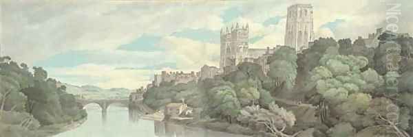 Durham Cathedral Oil Painting by Francis Towne