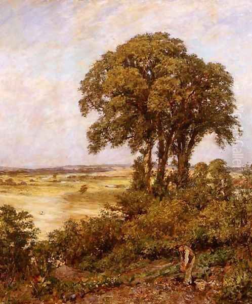 Landscape in Sussex 1898 Oil Painting by Charles James Theriat