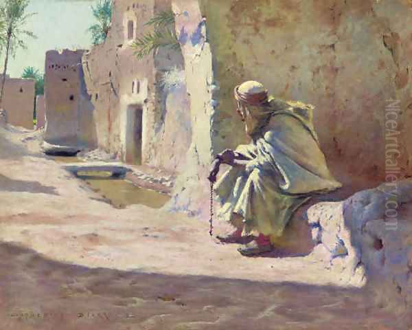 In the Shade, Biskra Oil Painting by Charles James Theriat